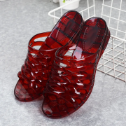 Elderly people non slip crystal plastic sandals