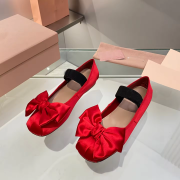 2024 Women Red Bow Summer Sandals